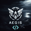 B13354 aegis logo in black ops 6 style with the text aegis in the foreground